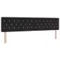 Preview: LED-Speicherbett mit Matratze Schwarz 200 x 200 cm Samt