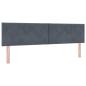 Preview: LED-Speicherbett mit Matratze Dunkelgrau 180 x 200 cm Samt
