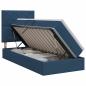 Preview: Aufbewahrungsbett mit Matratze Blau 100 x 200 cm Stoff