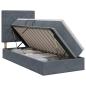 Preview: Aufbewahrungsbett mit Matratze Dunkelgrau 90 x 200 cm Samt