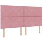 Preview: Aufbewahrungsbett mit Matratze Rosa 180 x 200 cm Samt