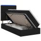 Preview: LED-Speicherbett mit Matratze Schwarz 100 x 200 cm Stoff