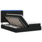 Preview: LED-Speicherbett mit Matratze Schwarz 180 x 200 cm Stoff