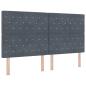 Preview: LED-Speicherbett mit Matratze Dunkelgrau 180 x 200 cm Samt