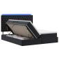 Preview: LED-Speicherbett mit Matratze Schwarz 200 x 200 cm Samt