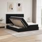 Preview: ARDEBO.de - LED-Speicherbett mit Matratze Schwarz 200 x 200 cm Samt