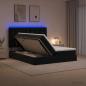 Preview: LED-Speicherbett mit Matratze Schwarz 200 x 200 cm Samt
