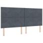 Preview: LED-Speicherbett mit Matratze Dunkelgrau 200 x 200 cm Samt