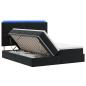 Preview: LED-Speicherbett mit Matratze Schwarz 200 x 200 cm Samt