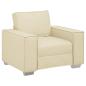 Preview: Sofa-Sessel Creme 100 cm Kunstleder