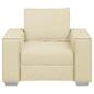 Preview: Sofa-Sessel Creme 100 cm Kunstleder