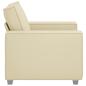 Preview: Sofa-Sessel Creme 100 cm Kunstleder