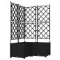 Preview: Garten-Pflanzgefäß 3 stk. Schwarz 80 x 80 x 143 cm PP