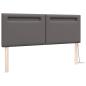Preview: LED Kopfteil Grau 160 cm Kunstleder