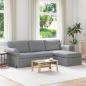 Preview: ARDEBO.de - Sofa Hellgrau 245 x 138 x 80 cm Stoff