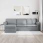 Preview: Sofa Hellgrau 245 x 138 x 80 cm Stoff
