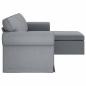 Preview: Sofa Hellgrau 245 x 138 x 80 cm Stoff