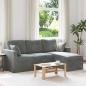 Preview: ARDEBO.de - Sofa Dunkelgrau 198 x 134 x 80 cm Samt