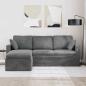 Preview: Sofa Dunkelgrau 198 x 134 x 80 cm Samt