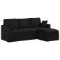 Preview: Sofa Schwarz 198 x 134 x 80 cm Samt