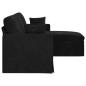 Preview: Sofa Schwarz 198 x 134 x 80 cm Samt