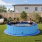 Preview: ARDEBO.de - Pool Bodenschutzmatte 16 stk. Ø 235 cm Rund EVA-Schaum Blau