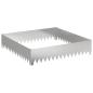 Preview: Raseneinfassung 100 x 100 x 20 cm Stahl Silber