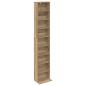 Preview: CD Regal Artisan-Eiche 33 x 23,5 x 175 cm Holzwerkstoff
