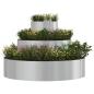 Preview: Garten-Pflanzgefäß Silber 90 x 90 x 20 cm Verzinkter Stahl