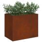 Preview: Garten-Pflanzgefäß Rostoptik 50 x 32 x 40 cm Wetterfeststahl