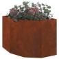 Preview: Eckpflanzer Rostoptik 60 x 60 x 50 cm Wetterfeststahl