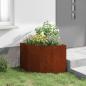 Preview: Eckpflanzer Rostoptik 60 x 60 x 50 cm Wetterfeststahl