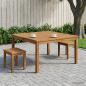 Preview: ARDEBO.de - Couchtisch Natur 100 x 100,5 x 45 cm Massivholz Akazie