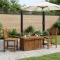 Preview: ARDEBO.de - Gartenkaffee Tisch aus massivem Akazienholz höhenverstellbar