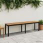 Preview: ARDEBO.de - Gartenbank 161 x 35 x 45 cm Massivholz Akazie Rechtwinklig