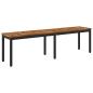 Preview: Gartenbank 161 x 35 x 45 cm Massivholz Akazie Rechtwinklig