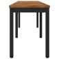 Preview: Gartenbank 161 x 35 x 45 cm Massivholz Akazie Rechtwinklig