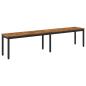 Preview: Gartenbank 201 x 35 x 45 cm Massivholz Akazie Rechtwinklig