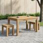 Preview: ARDEBO.de - Couchtisch Weiß 50 x 68,5 x 36 cm Massivholz Akazie