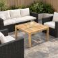 Preview: ARDEBO.de - Couchtisch Weiß 80 x 80,5 x 45 cm Massivholz Akazie