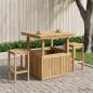 Preview: Gartenkaffee Tisch aus massivem Akazienholz höhenverstellbar