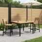 Preview: ARDEBO.de - Couchtisch Weiß und Schwarz 80 x 80,5 x 45 cm Massivholz Akazie