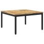 Preview: Couchtisch Weiß und Schwarz 80 x 80,5 x 45 cm Massivholz Akazie