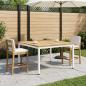 Preview: Couchtisch Wei? 98 x 100,5 x 45 cm Massivholz Akazie