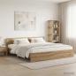 Preview: ARDEBO.de - Bettgestell mit Kopfteil Artisan-Eiche 200 x 200 cm