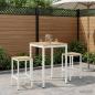 Preview: ARDEBO.de - Gartenbar-Tisch NAARDEN Weiß 70 x 68,5 x 105 cm
