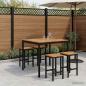 Preview: ARDEBO.de - Gartenbar-Tisch NAARDEN Natürlich und Schwarz