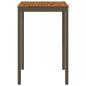 Preview: Gartenbar-Tisch Natur und Kaffee 70 x 68,5 x 105 cm