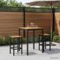 Preview: ARDEBO.de - Gartenbar-Tisch NAARDEN Natürlich und Schwarz