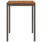 Preview: Gartenbar-Tisch NAARDEN Natur und Kaffee 80 x 80,5 x 105 cm